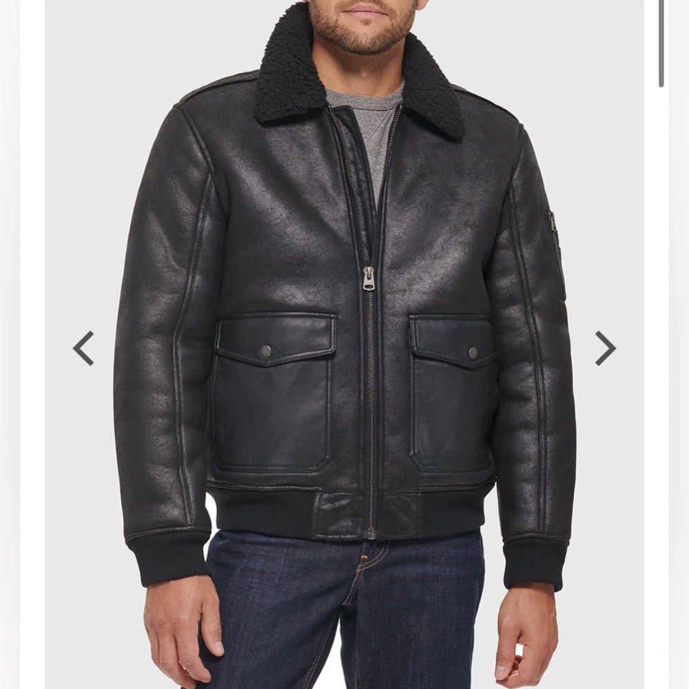Archie Men’s Distressed Black G-1 Bomber Jacket